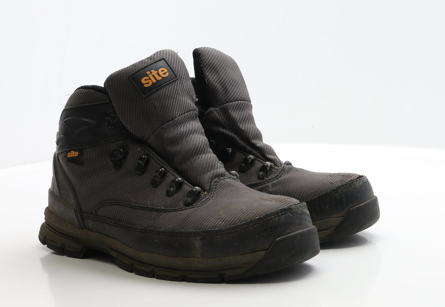 Site Mens Black Polyester Combat Boot UK 8 42