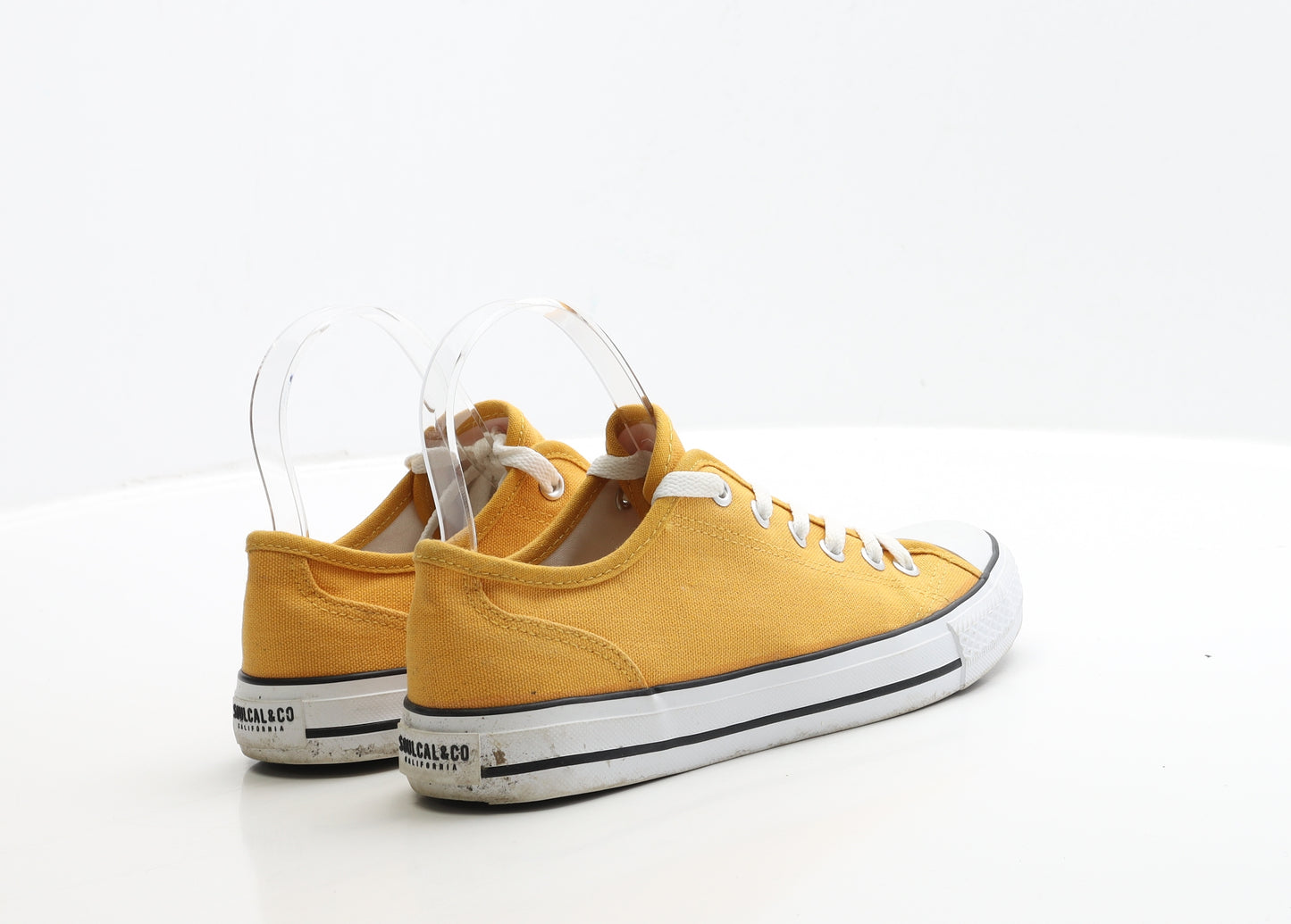 SoulCal&Co Womens Yellow Fabric Trainer UK 5.5 38.5