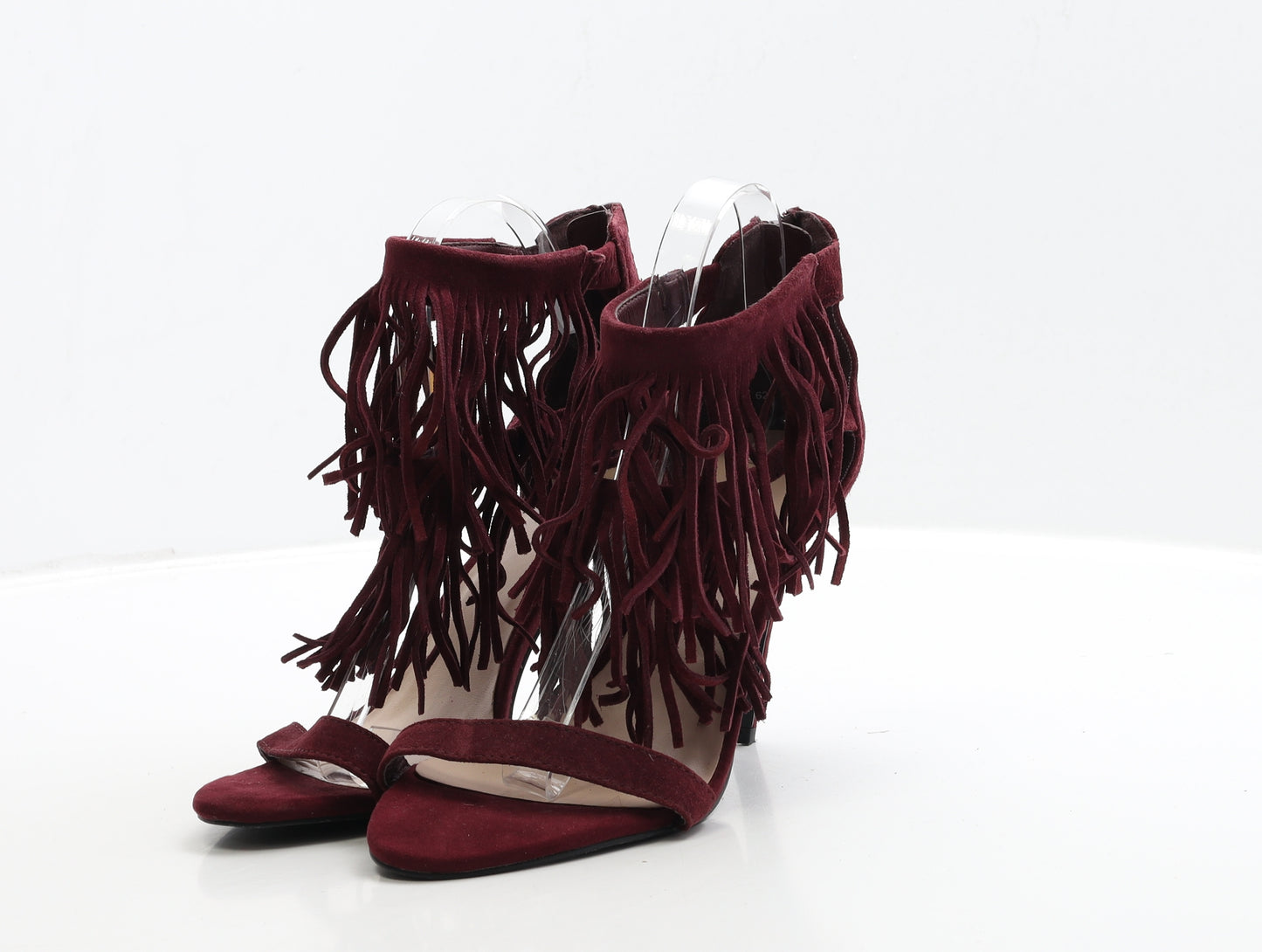 New Look Womens Red Suede Strappy Heel UK 6 39