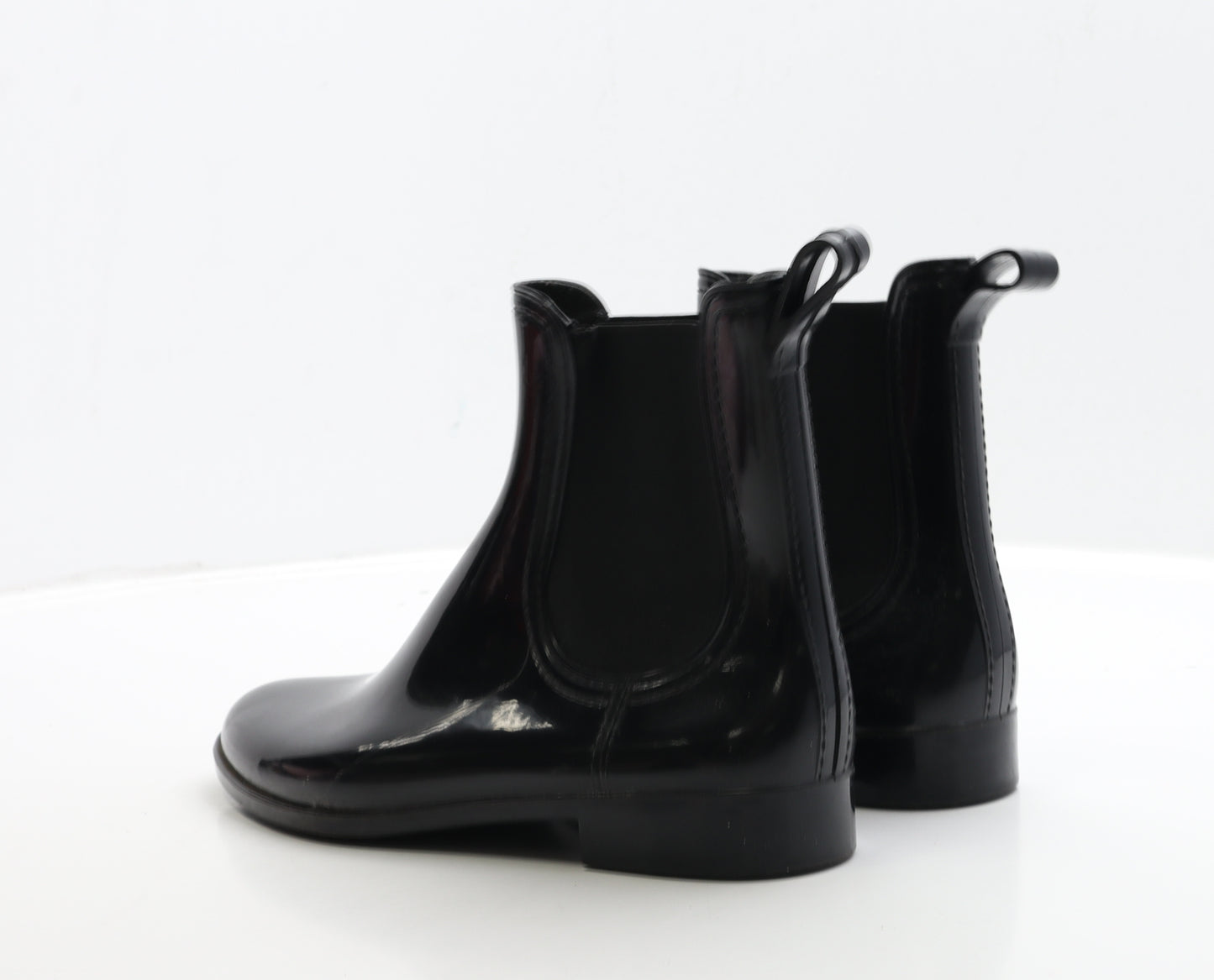 Preworn Womens Black Rubber Wellies Boot UK 7 40