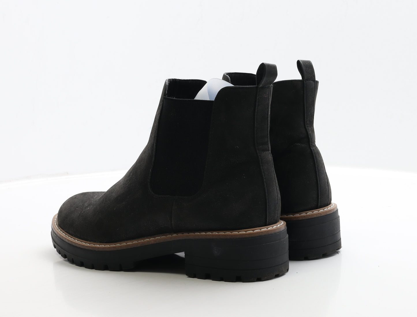 Matalan Womens Black Leather Chelsea Boot UK 8
