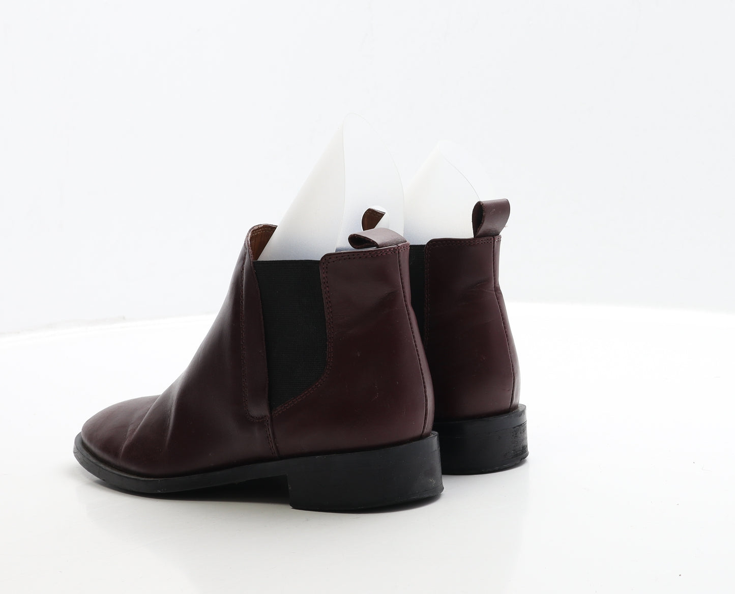 Topshop Womens Red Leather Chelsea Boot UK 3 36