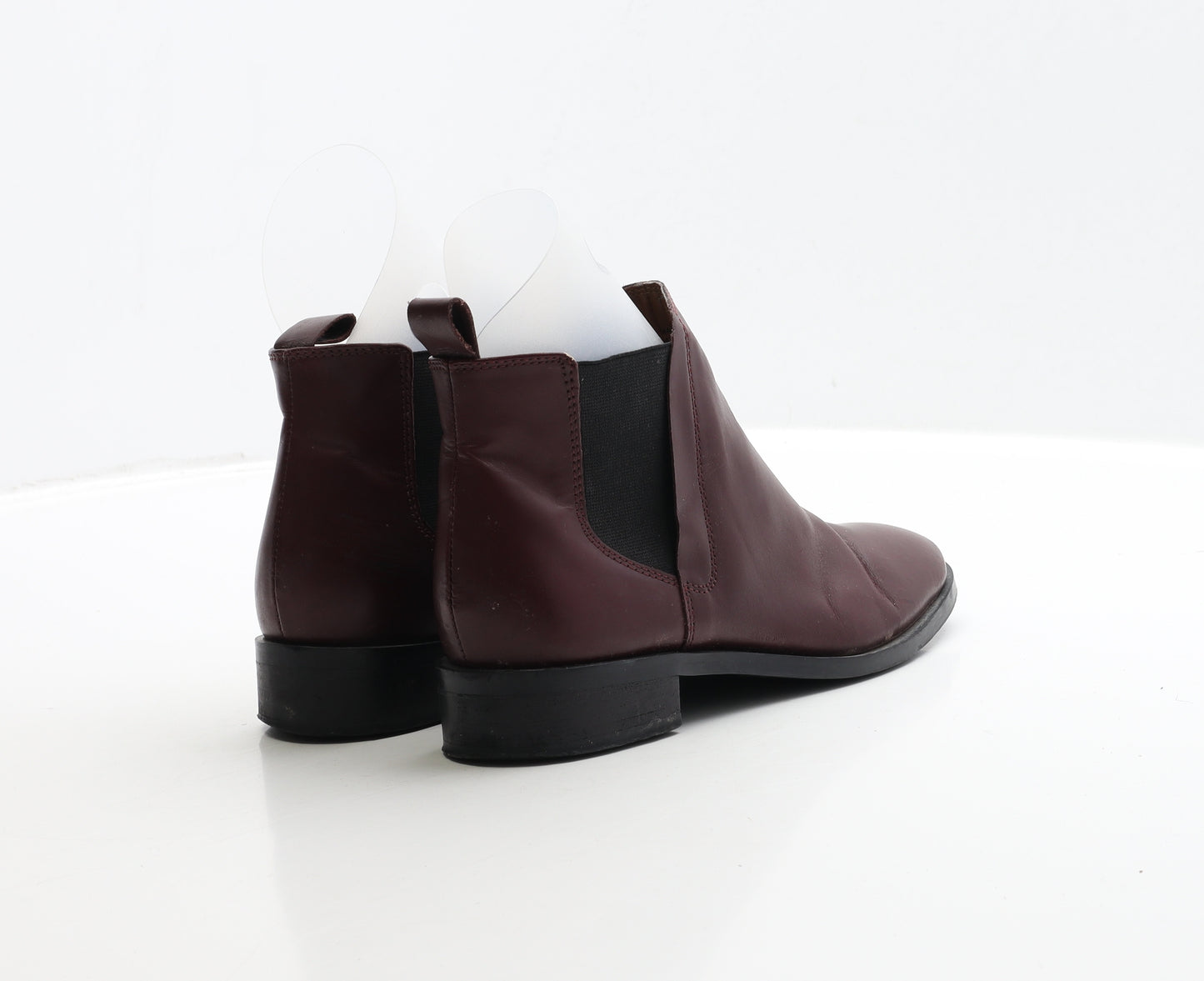 Topshop Womens Red Leather Chelsea Boot UK 3 36