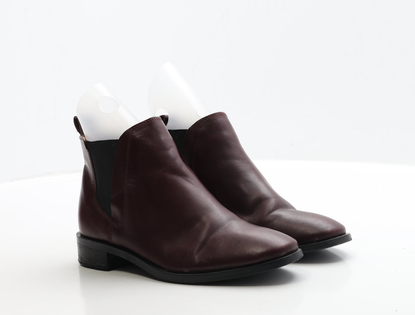 Topshop Womens Red Leather Chelsea Boot UK 3 36