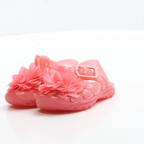 George Girls Pink Rubber Slingback Sandal UK 3 19 - First Walkers