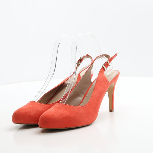 Miss KG Womens Orange Suede Slingback Heel UK 6 39