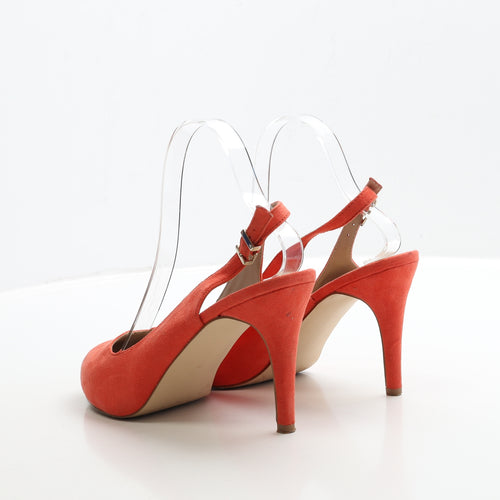 Miss KG Womens Orange Suede Slingback Heel UK 6 39