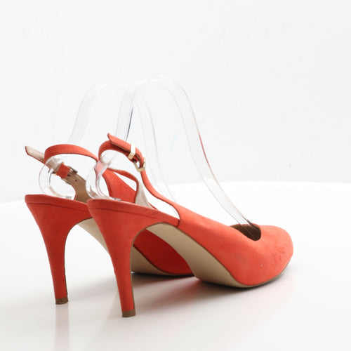 Miss KG Womens Orange Suede Slingback Heel UK 6 39