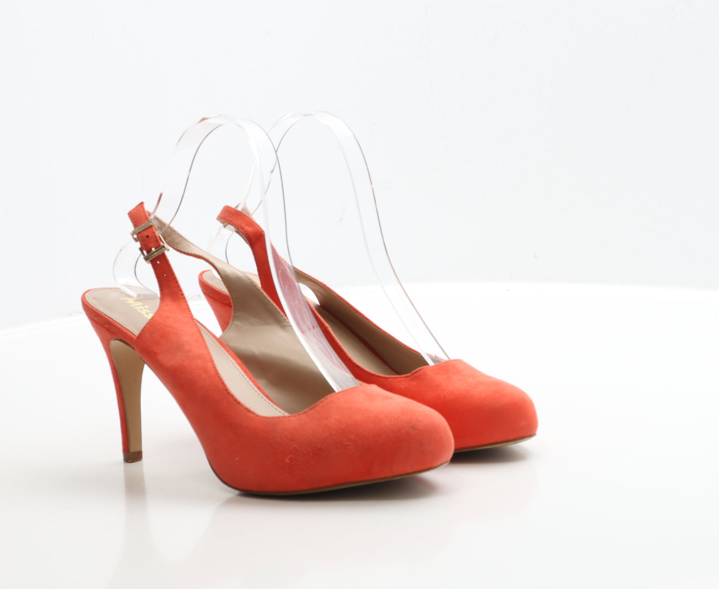Miss KG Womens Orange Suede Slingback Heel UK 6 39