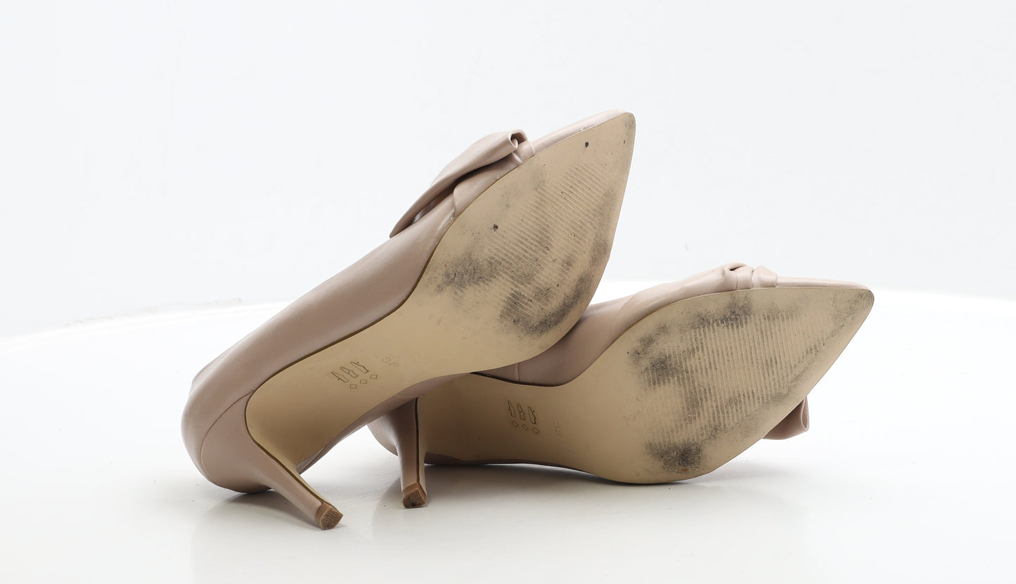 Kurt Geiger Womens Pink Leather Court Heel UK 5 38