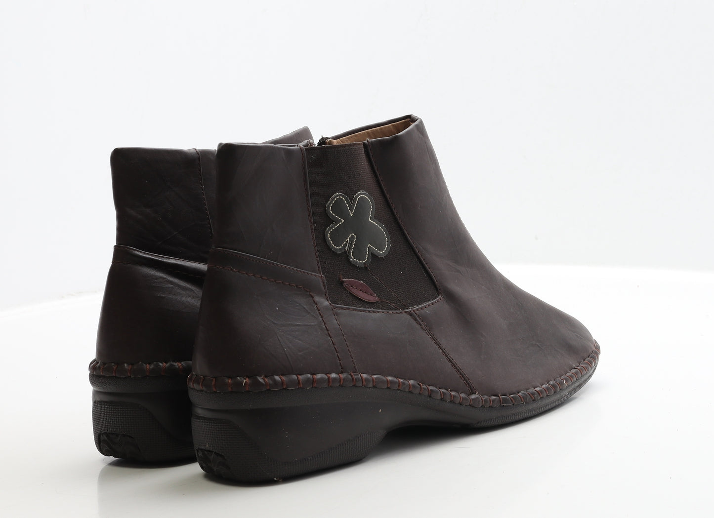 Cushion Walk Womens Brown Leather Bootie Boot UK 9