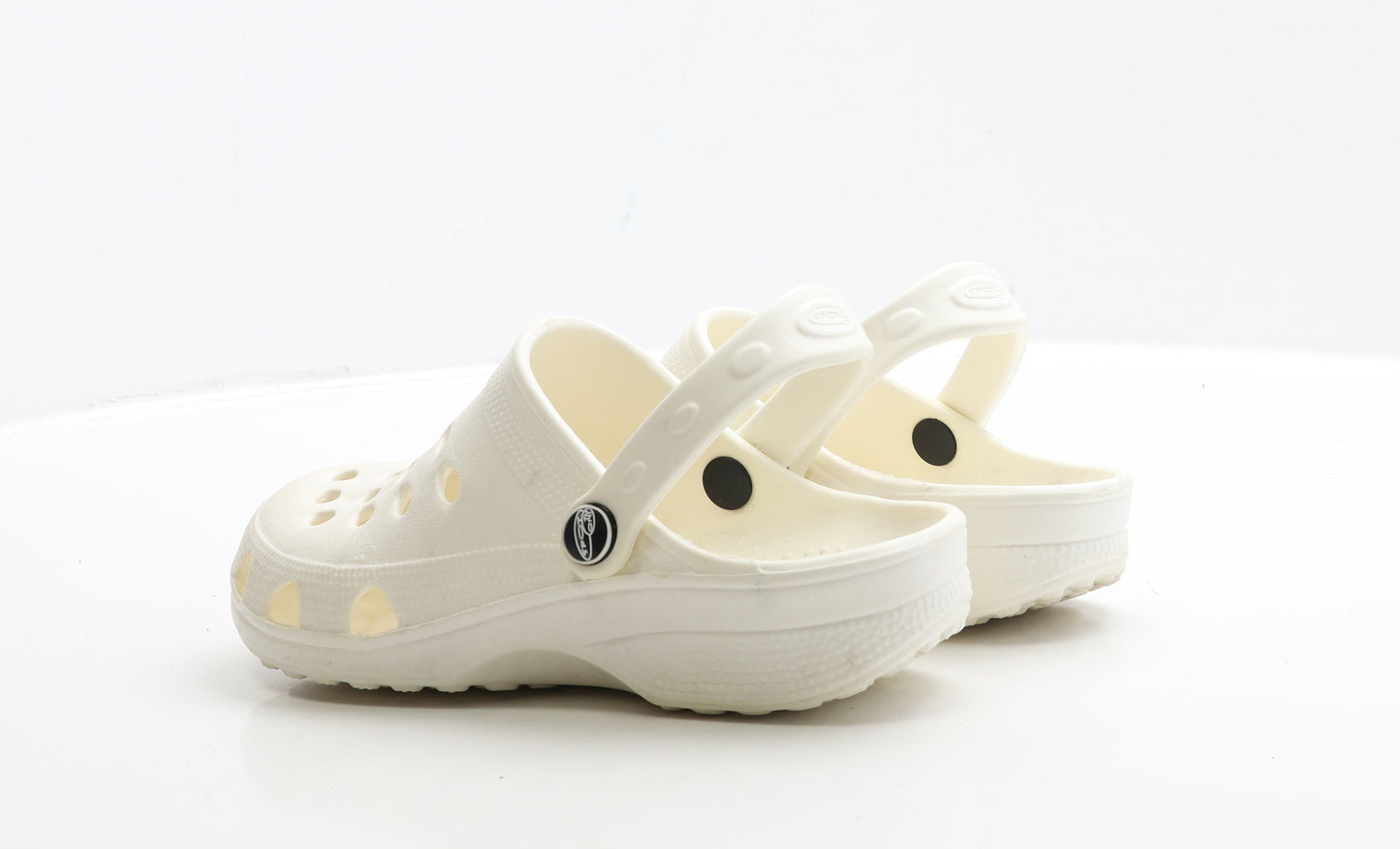 Spot On Womens White Rubber Clog Sandal UK 4 36