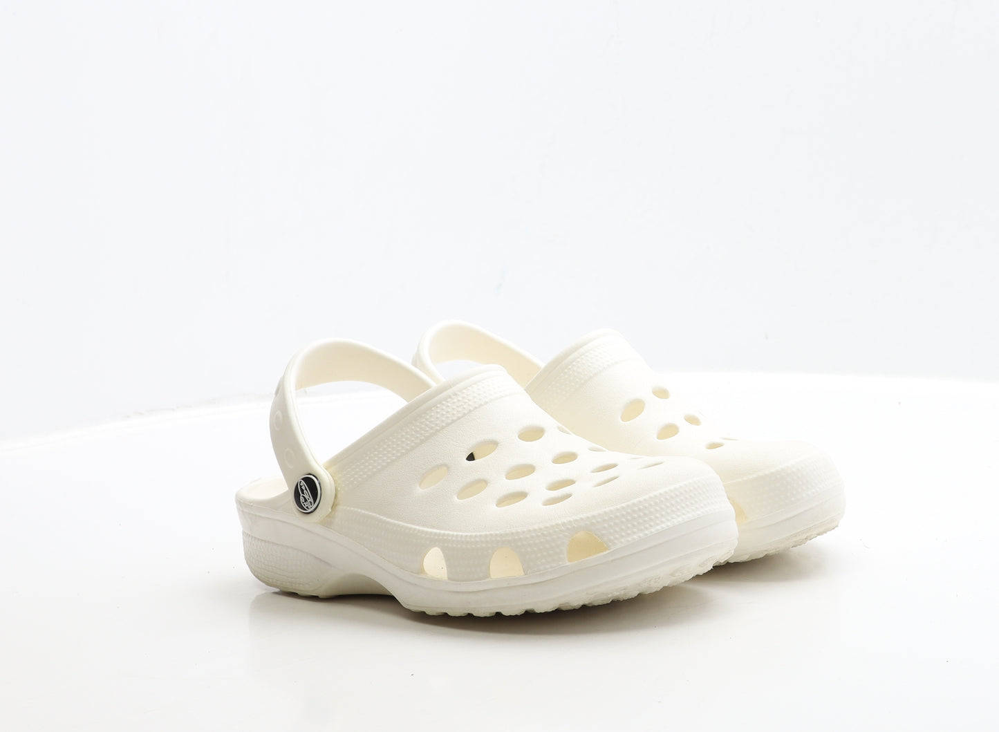 Spot On Womens White Rubber Clog Sandal UK 4 36