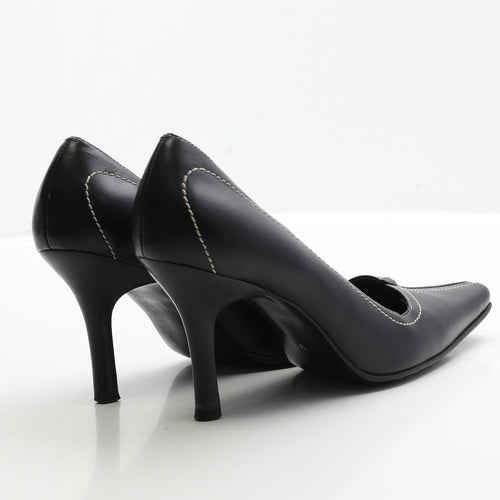 Dolcis Womens Black Leather Court Heel UK 6