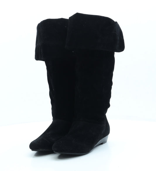 Preworn Womens Black Polyester Sock Boot UK 3 36