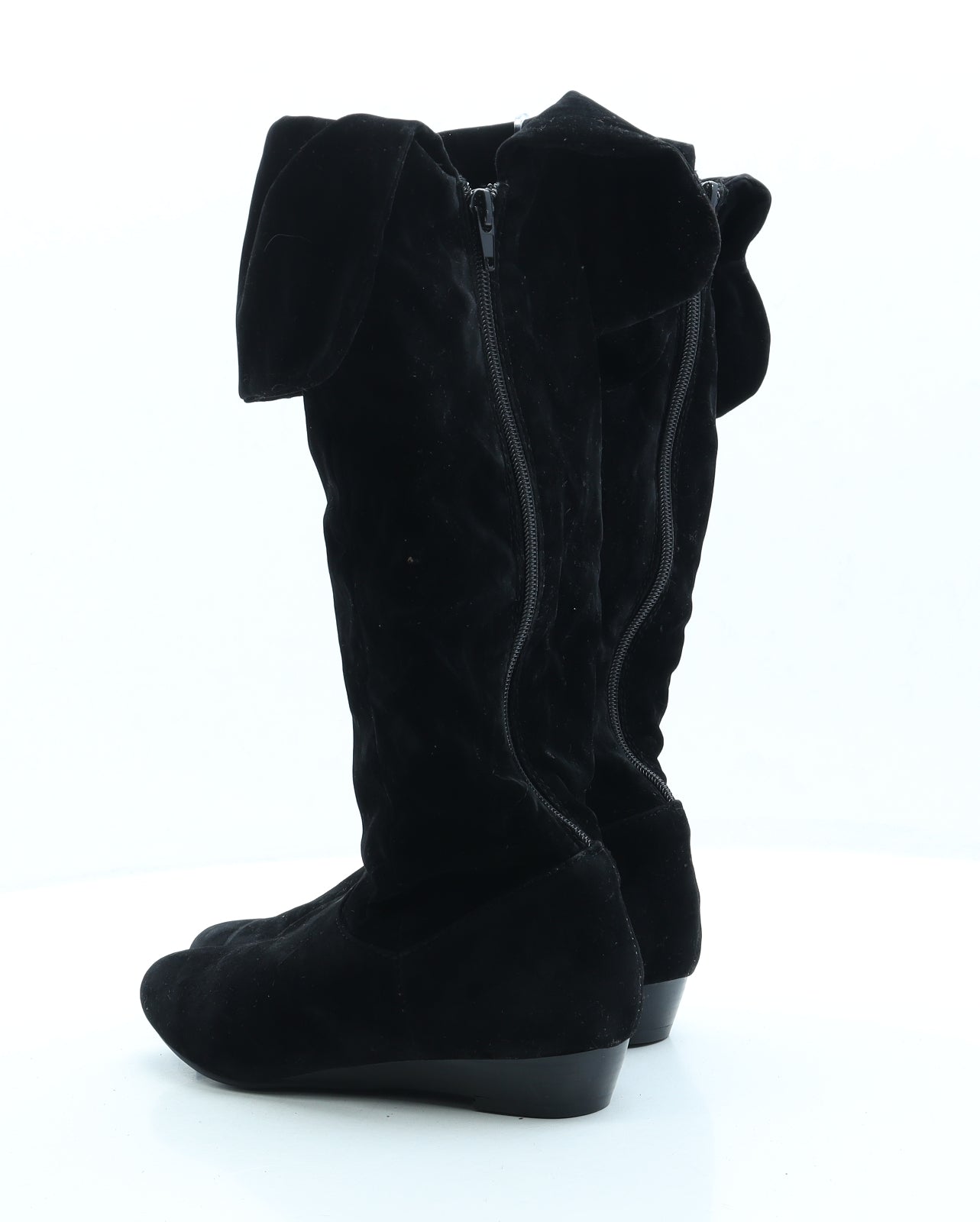 Preworn Womens Black Polyester Sock Boot UK 3 36