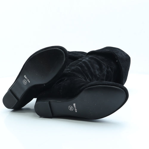 Preworn Womens Black Polyester Sock Boot UK 3 36