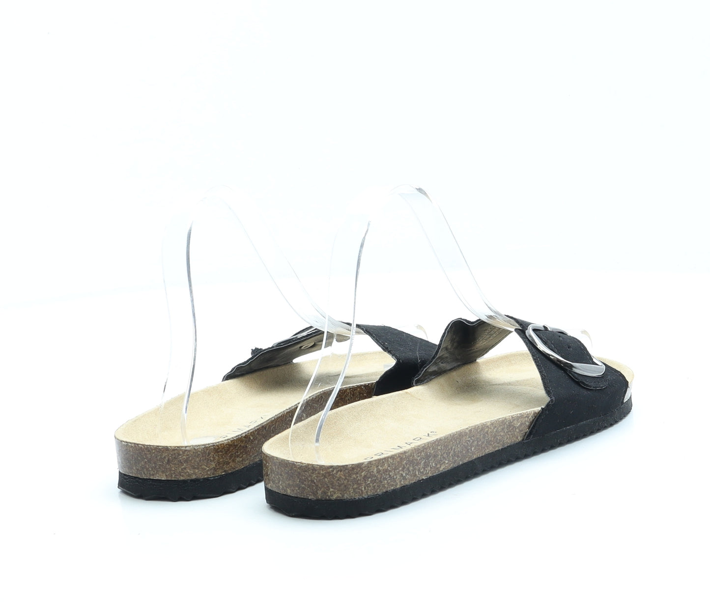 Primark Womens Black Polyester Slip On Sandal UK 5 38 US 7