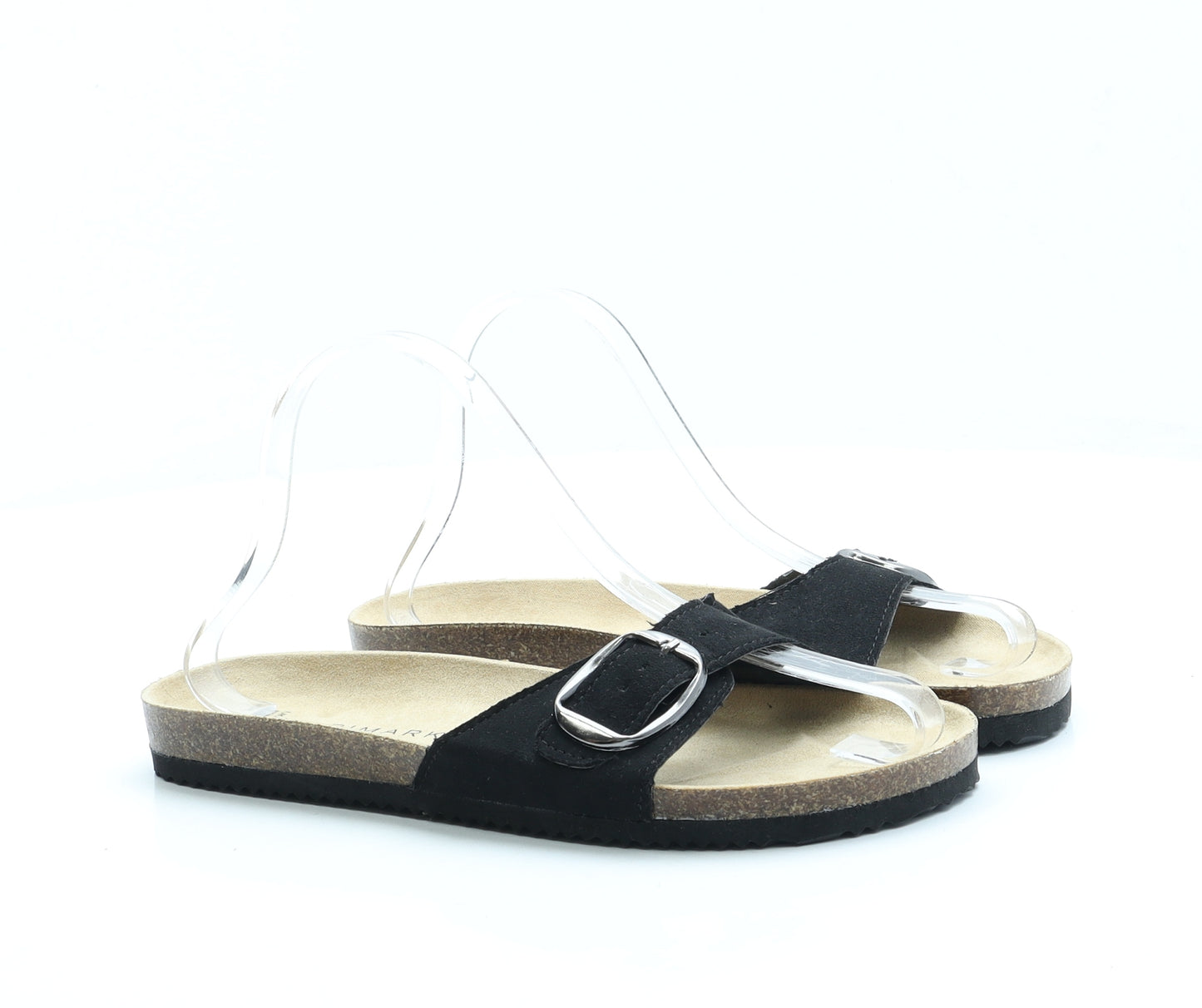 Primark Womens Black Polyester Slip On Sandal UK 5 38 US 7