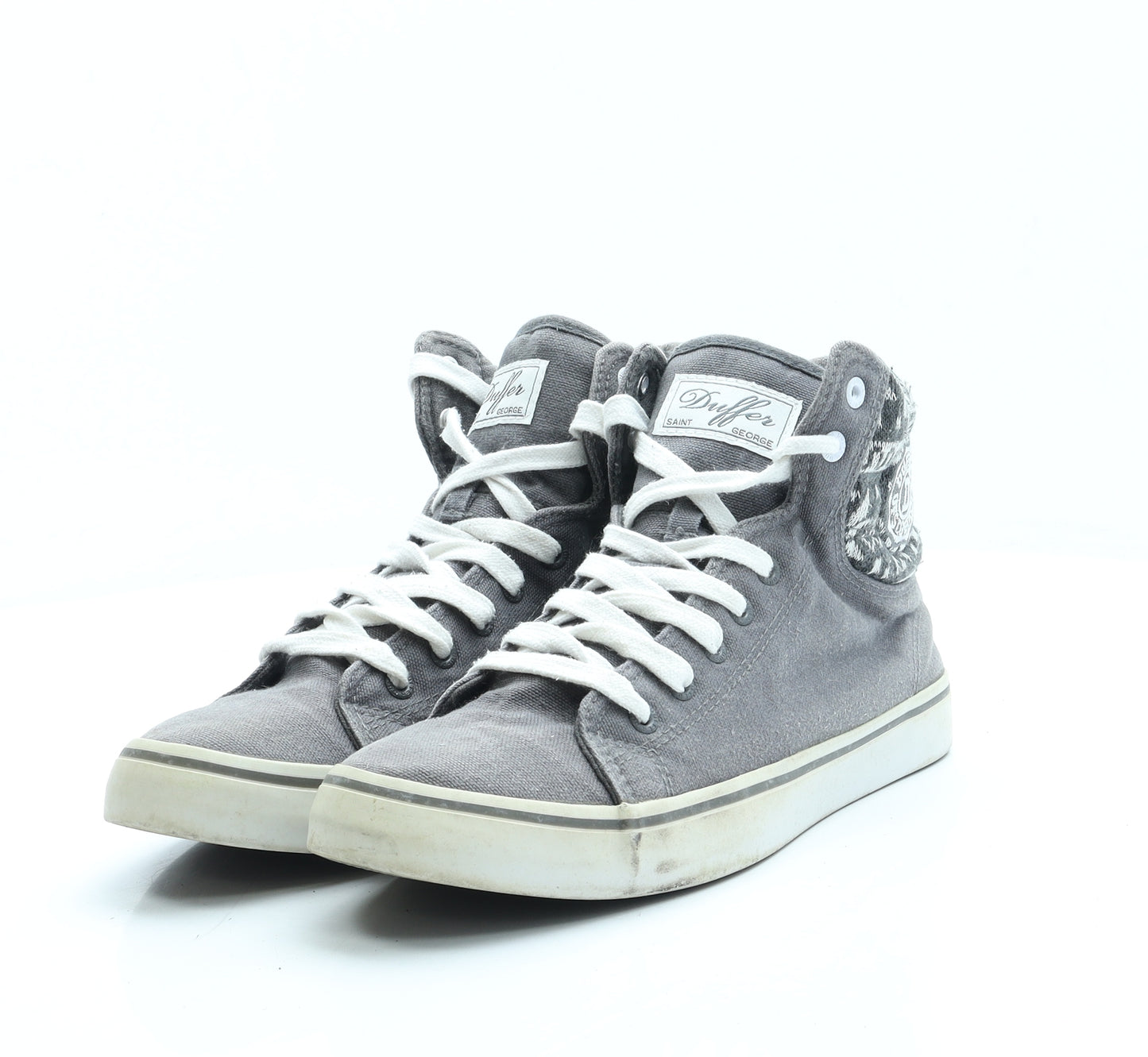 Duffer of St. George Mens Grey Polyester Trainer UK 9 43