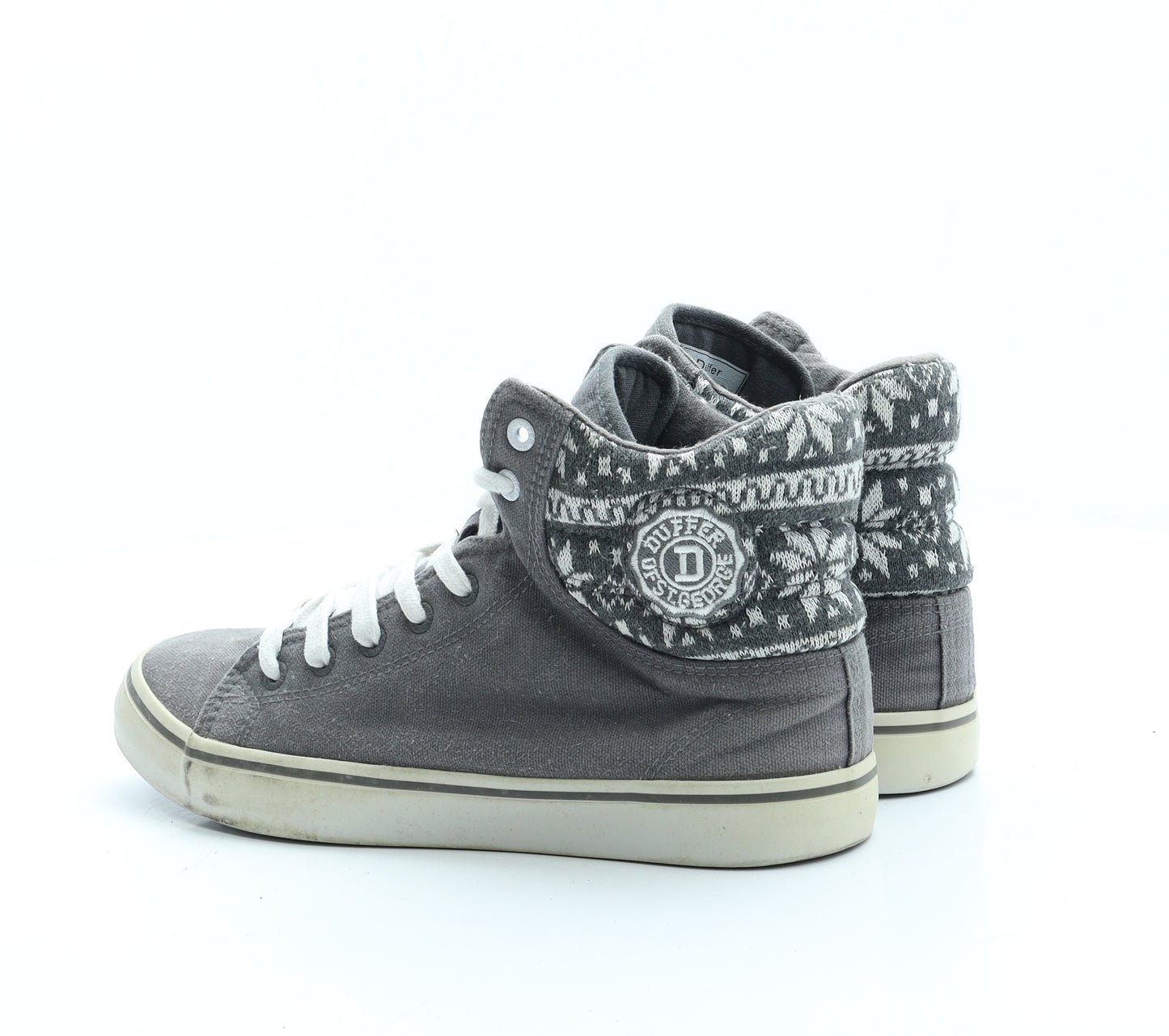 Duffer of St. George Mens Grey Polyester Trainer UK 9 43