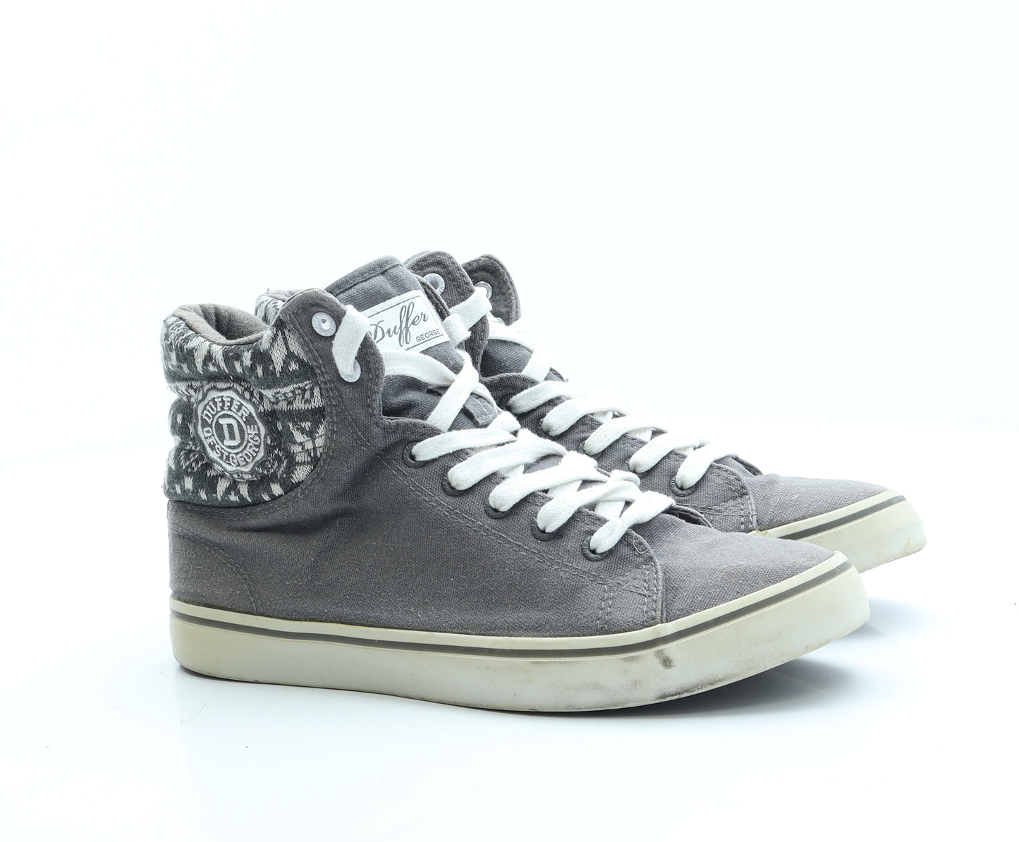 Duffer of St. George Mens Grey Polyester Trainer UK 9 43