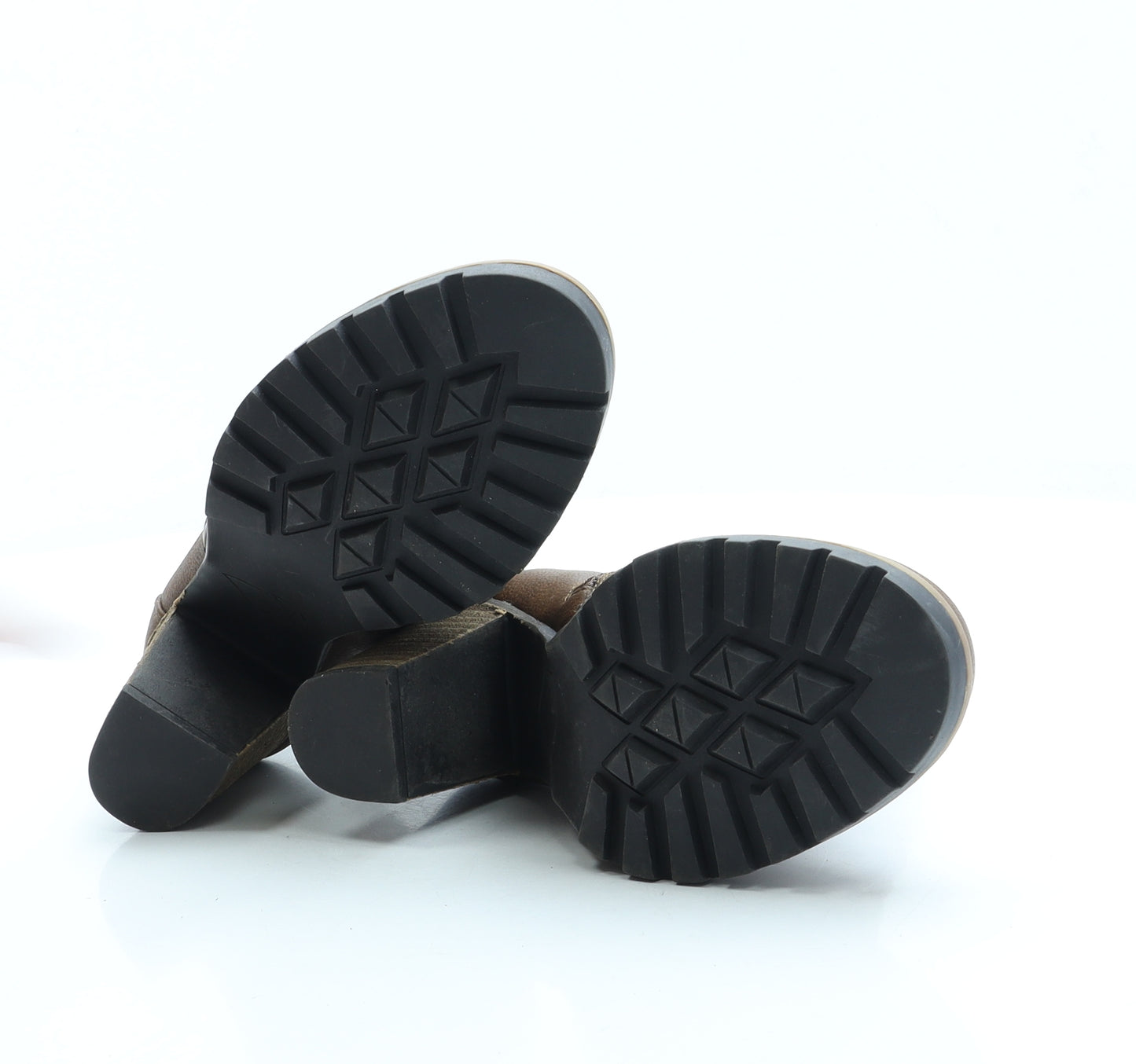 Anna Field Womens Brown Leather Bootie Boot UK 4 37