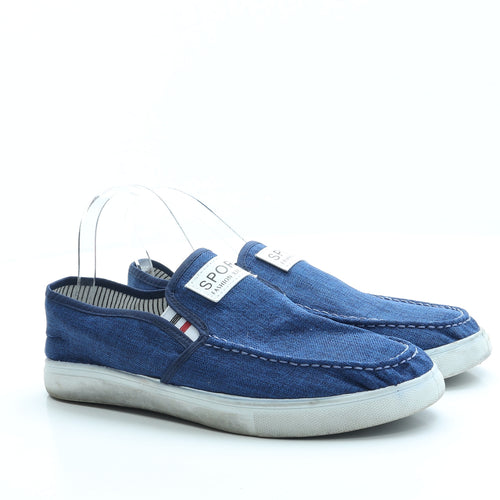 Fashion Xiuxian Mens Blue Polyester Loafer Casual UK 9.5 43