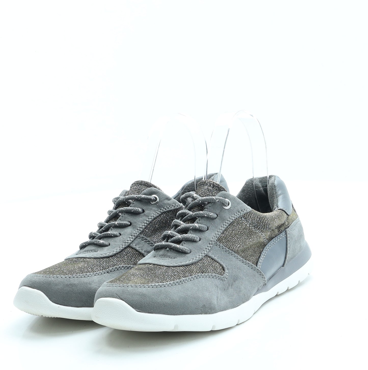 Good for the Sole Womens Grey Polyester Trainer UK 3 - Wide Fit