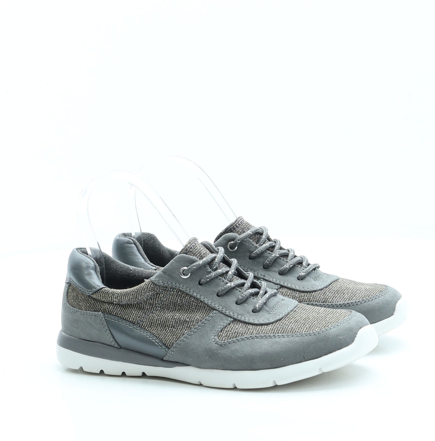 Good for the Sole Womens Grey Polyester Trainer UK 3 - Wide Fit