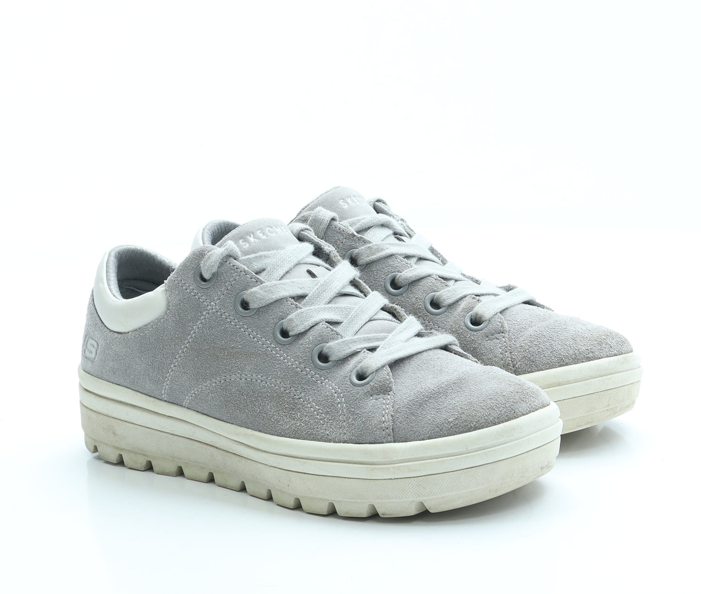 Skechers Womens Grey Suede Trainer UK 4.5