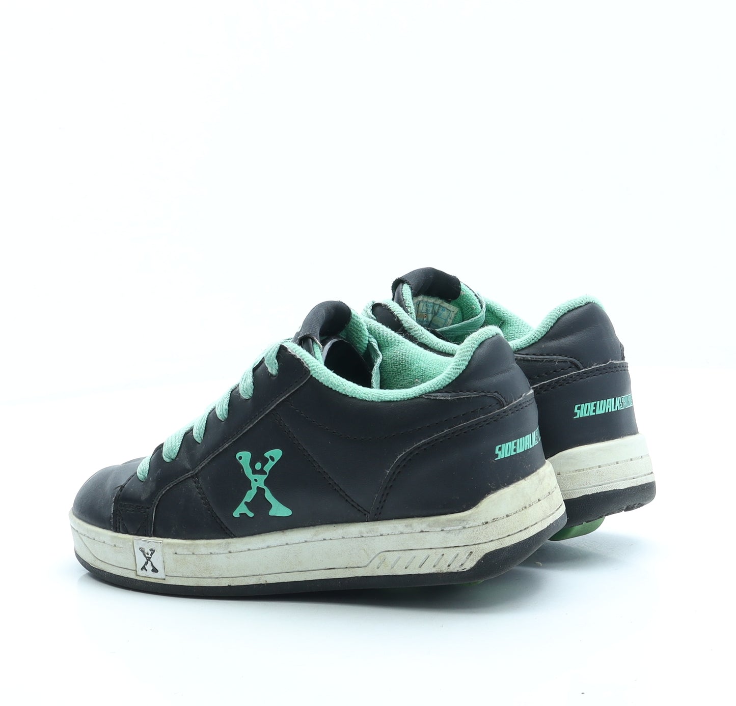 Sidewalk Sports Boys Green Leather Trainer UK 3