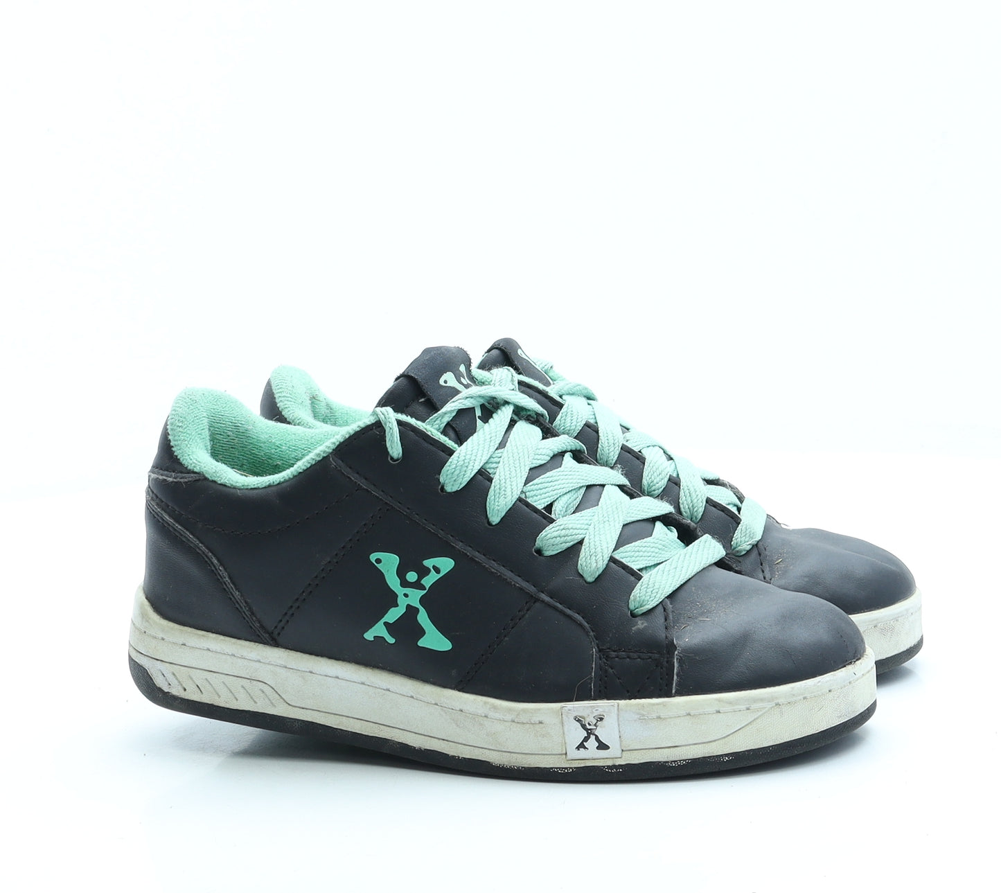 Sidewalk Sports Boys Green Leather Trainer UK 3