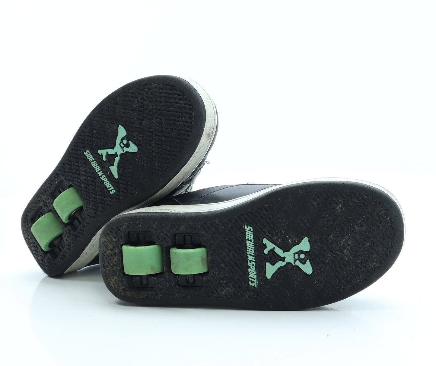 Sidewalk Sports Boys Green Leather Trainer UK 3