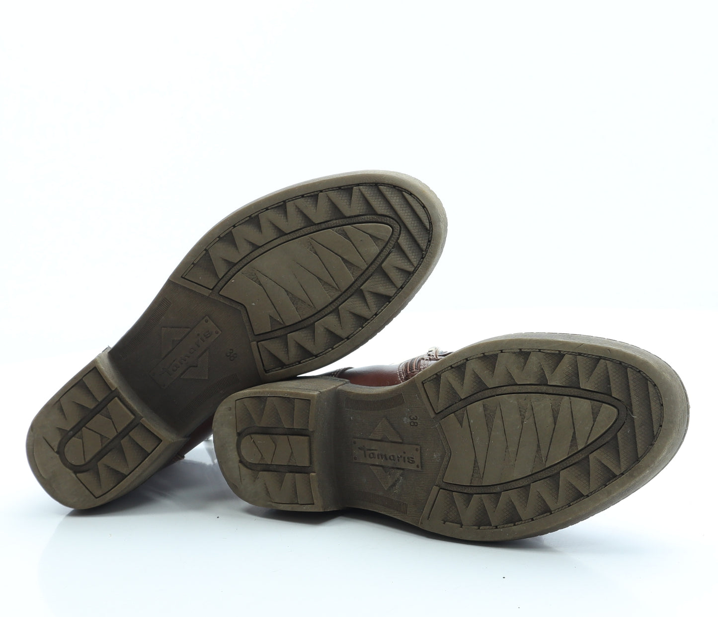 Tamaris Womens Brown Leather Combat Boot UK 5 38