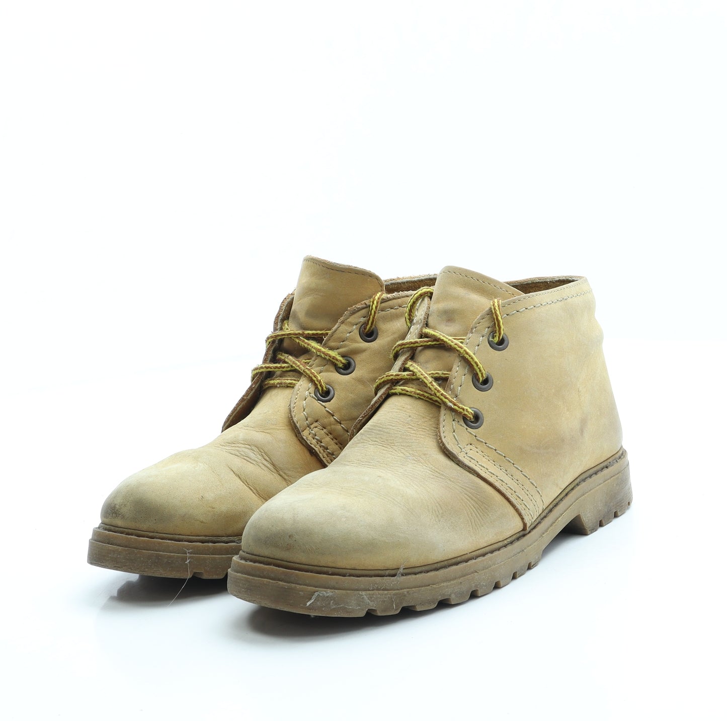 Preworn Womens Beige Polyester Desert Boot UK 4 37