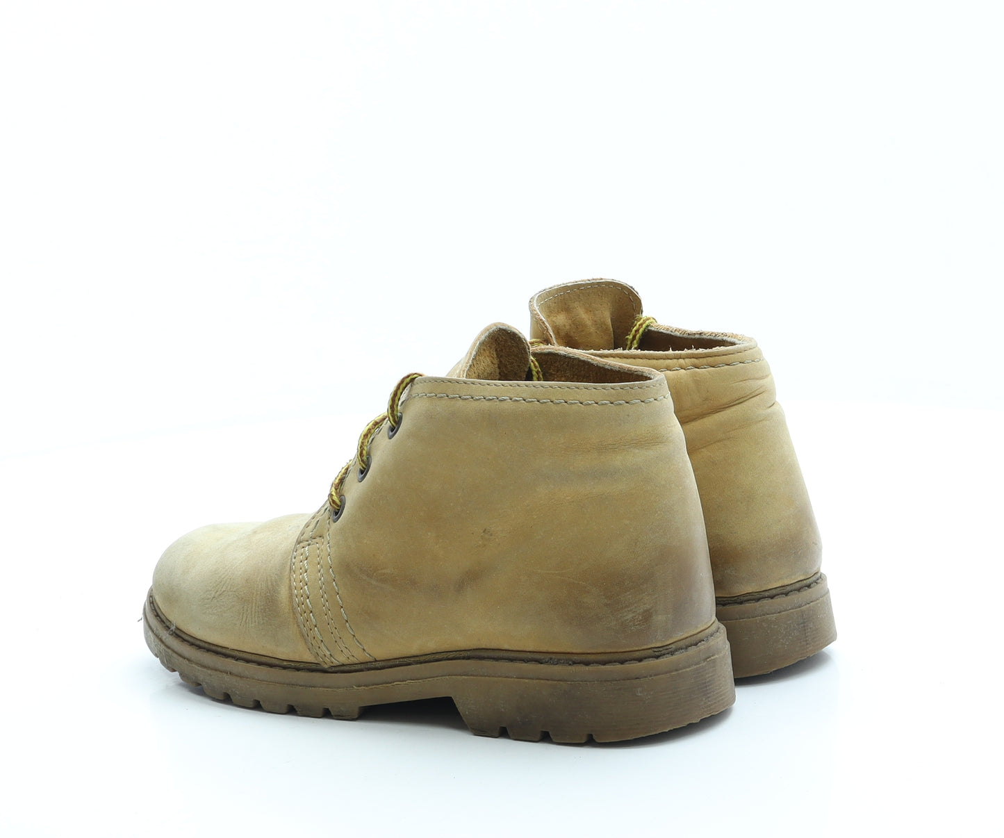 Preworn Womens Beige Polyester Desert Boot UK 4 37