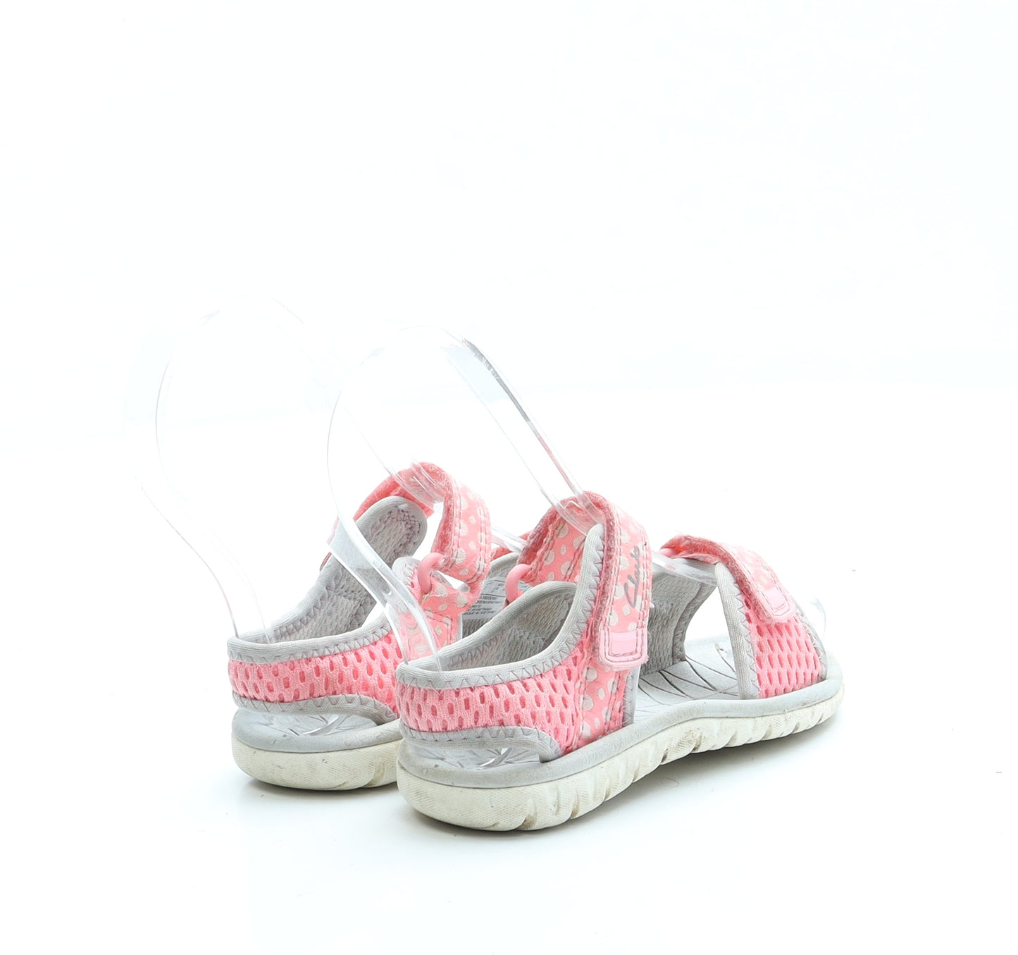 Clarks Girls Pink Polka Dot Polyester Strappy Sandal UK 6 22
