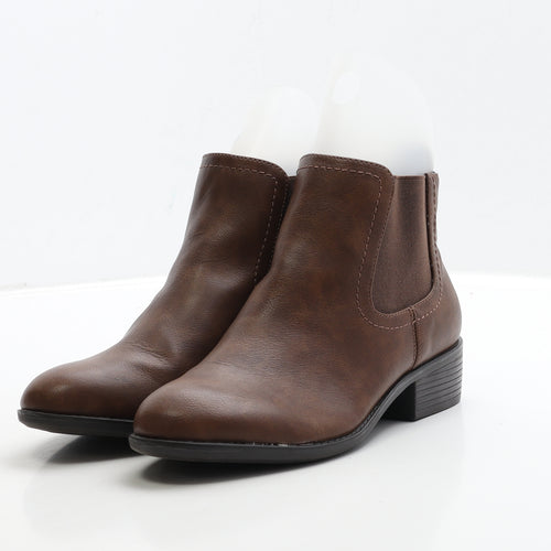 Dorothy Perkins Womens Brown Leather Chelsea Boot UK 5