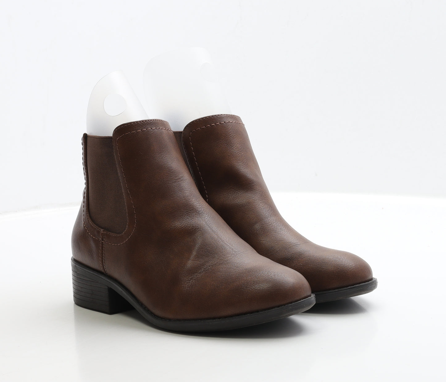 Dorothy Perkins Womens Brown Leather Chelsea Boot UK 5