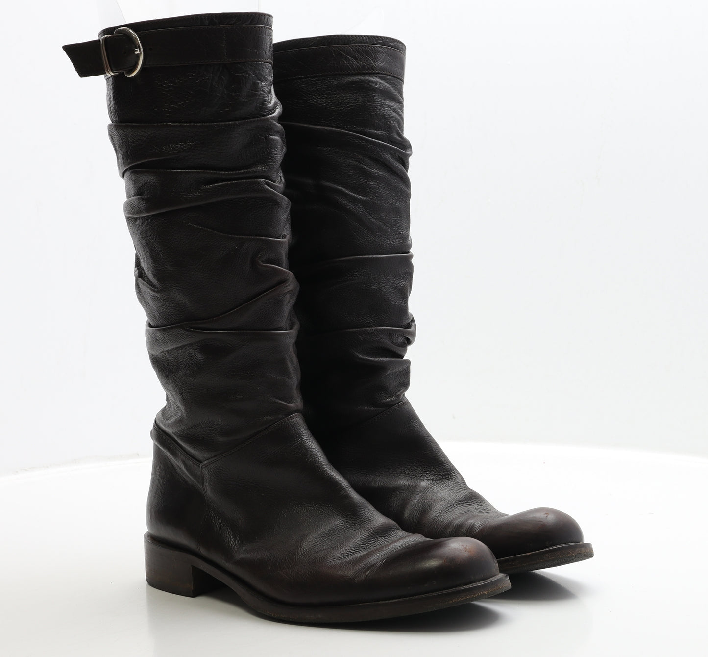 Paul Costelloe Womens Brown Leather Bootie Boot UK 6 39