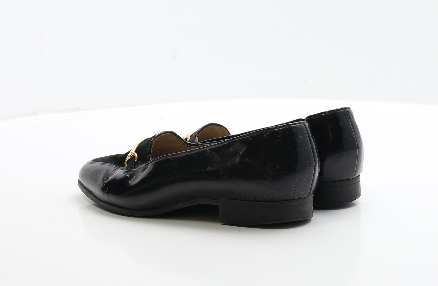 Hush Puppies Womens Black Leather Loafer Flat UK 6