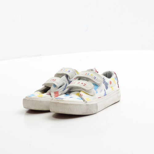 George Boys White Polyester Trainer UK 5 22 - First Walkers