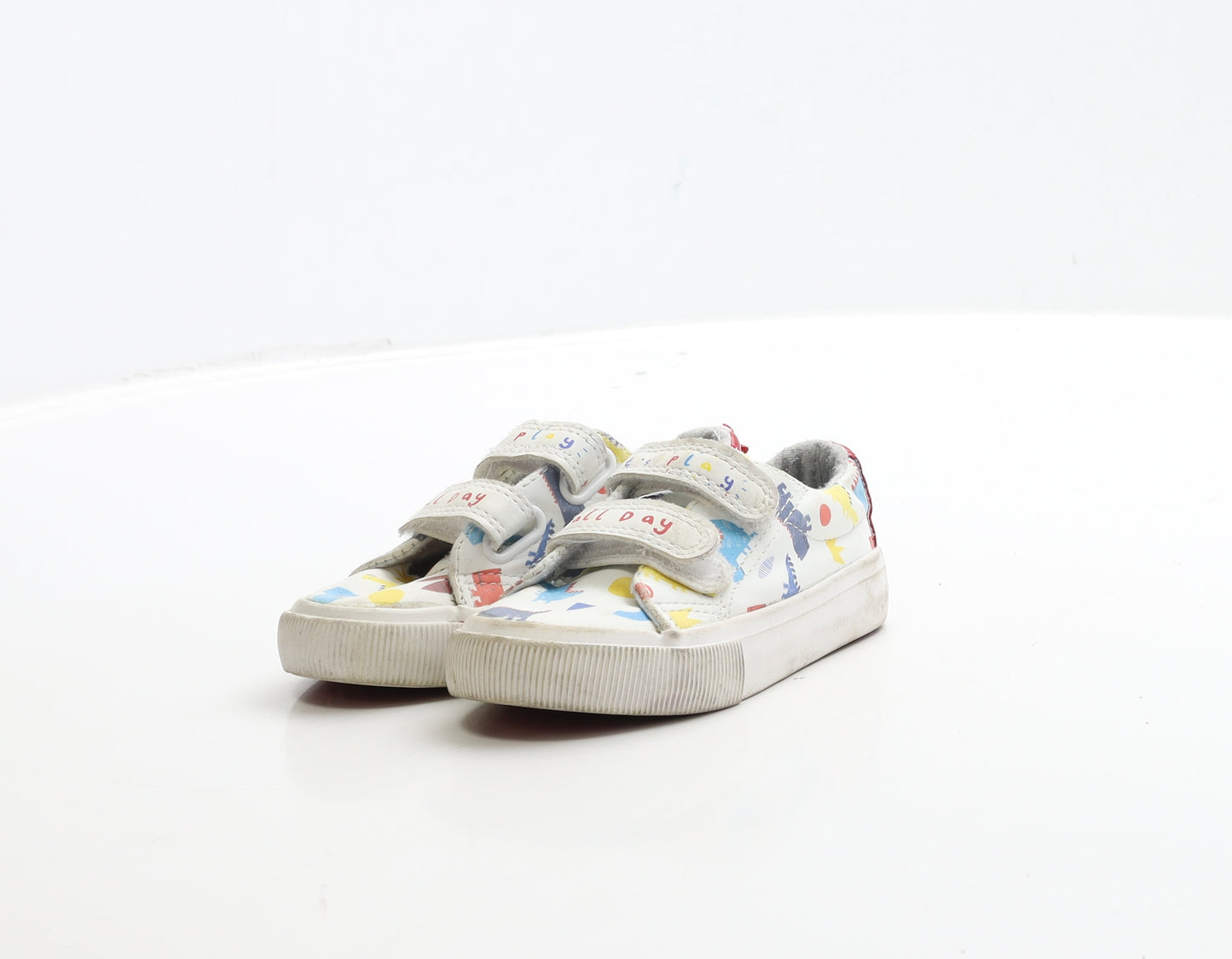 George Boys White Polyester Trainer UK 5 22 - First Walkers