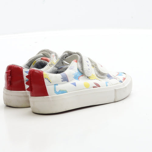 George Boys White Polyester Trainer UK 5 22 - First Walkers