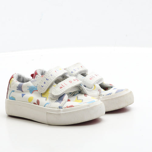 George Boys White Polyester Trainer UK 5 22 - First Walkers