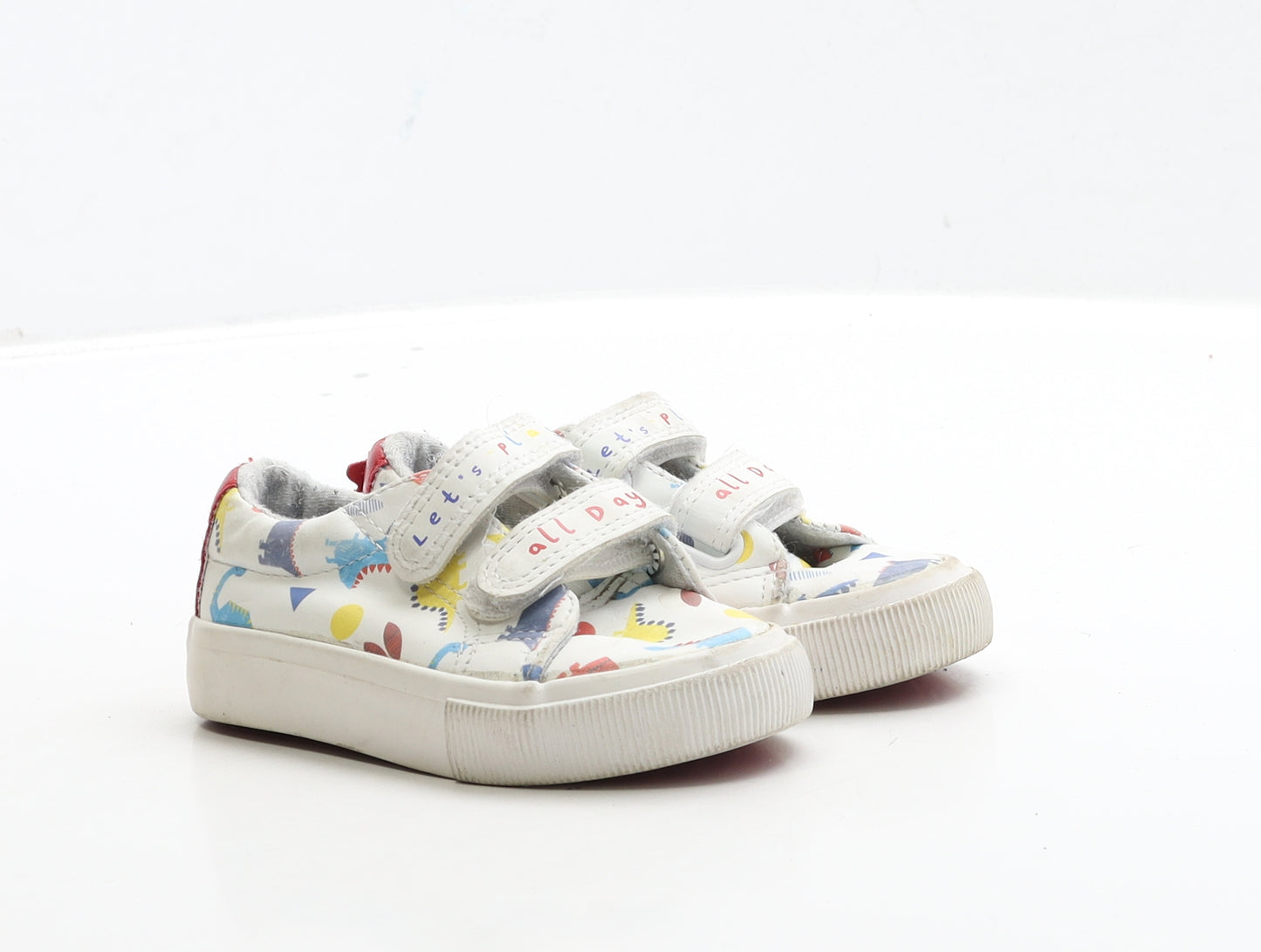 George Boys White Polyester Trainer UK 5 22 - First Walkers