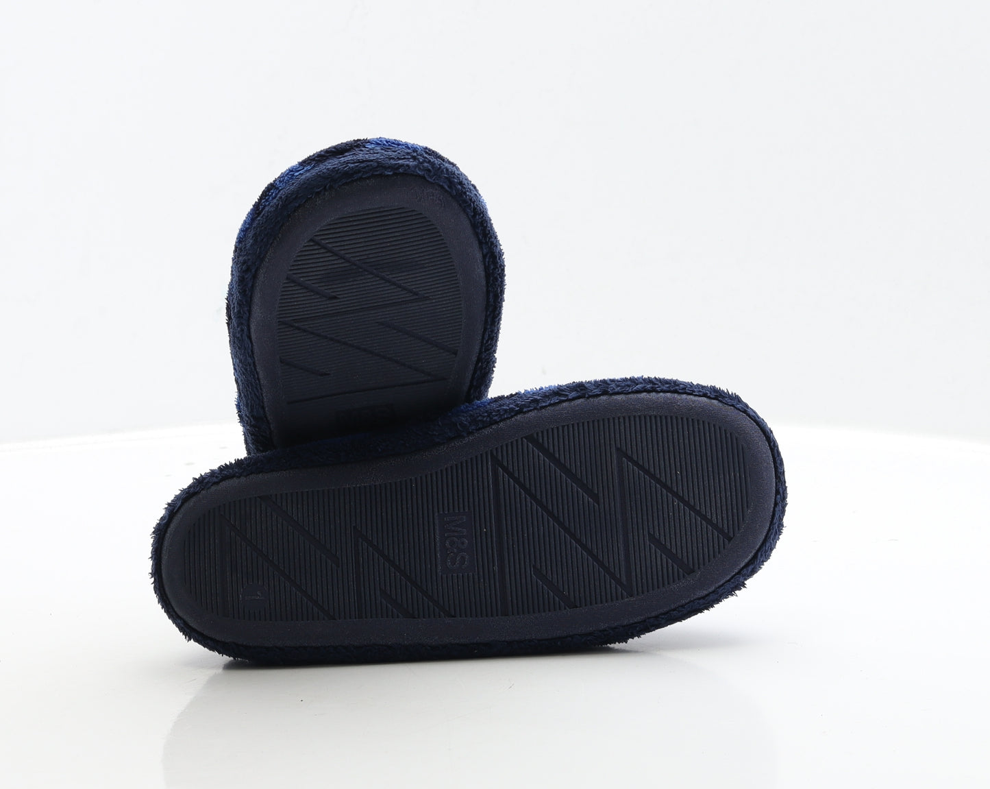 Marks and Spencer Boys Blue Geometric Polyester Slip On Slipper UK 1 33