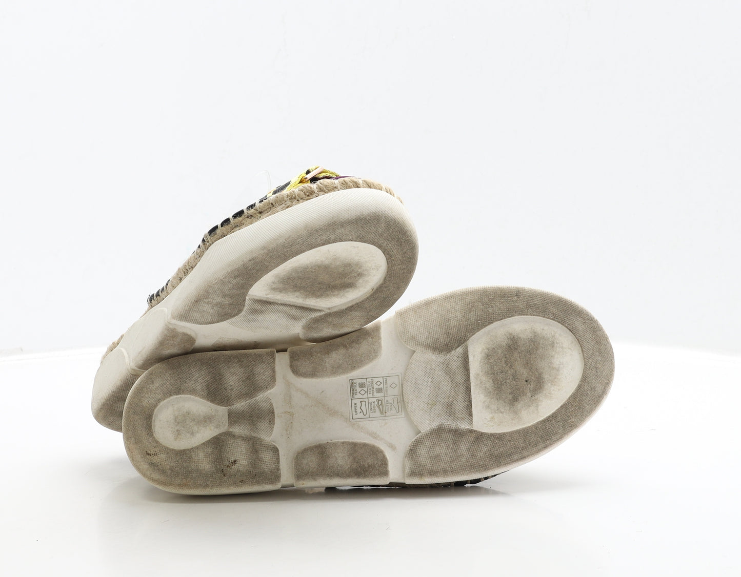 River Island Womens Multicoloured Geometric Polyester Slingback Sandal UK 6