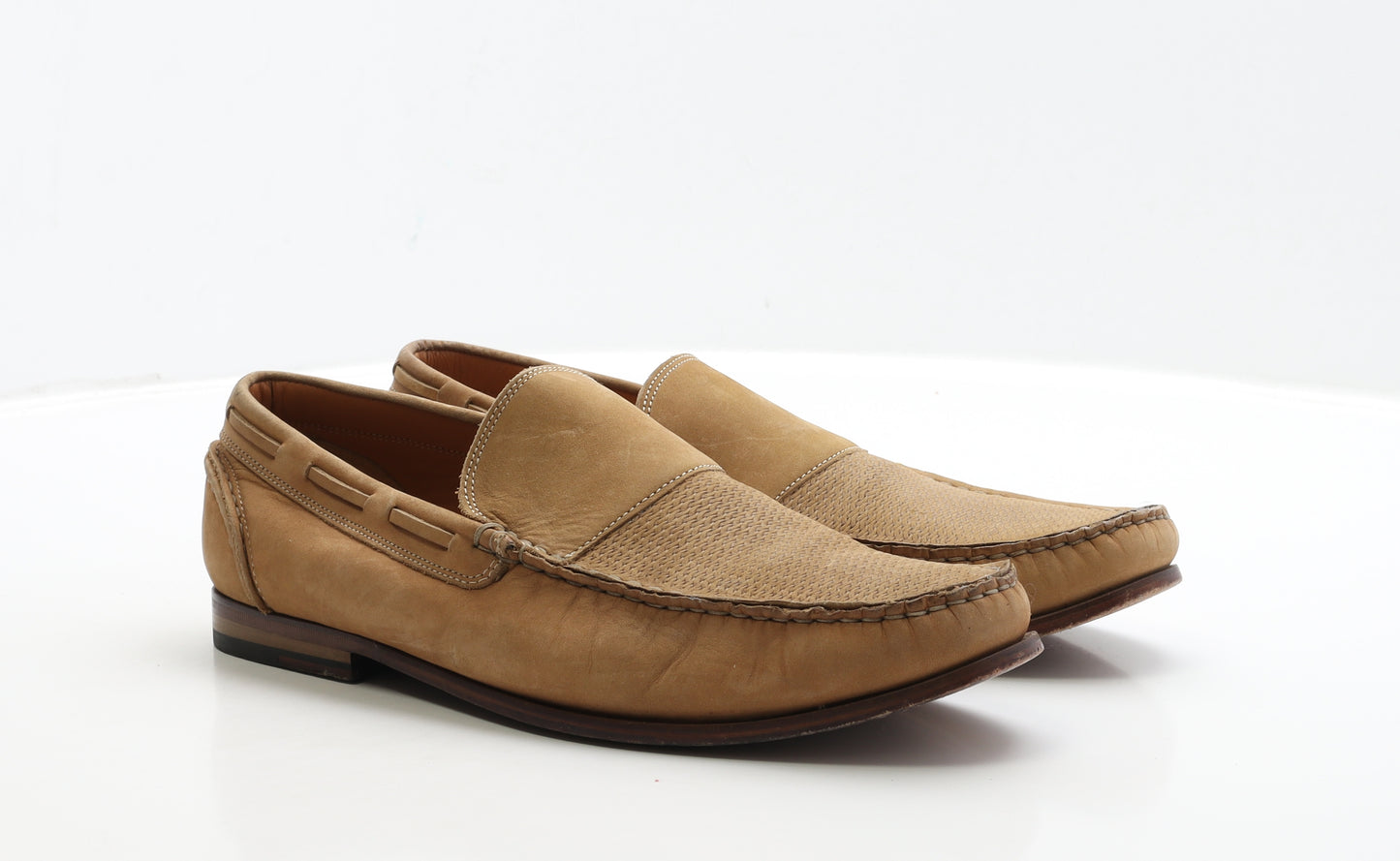 Marks and Spencer Mens Brown Leather Loafer Casual UK 9.5